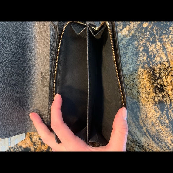 🌿SOLD🌿Coach Wallet Crossgrain leather NWT Black - Picture 7 of 11